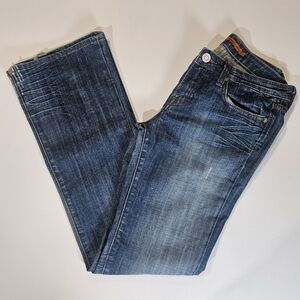 Vigoss Jeans Womens‎ Size 9 Medium Wash Bootcut Low Rise Y2K Retro Style Denim